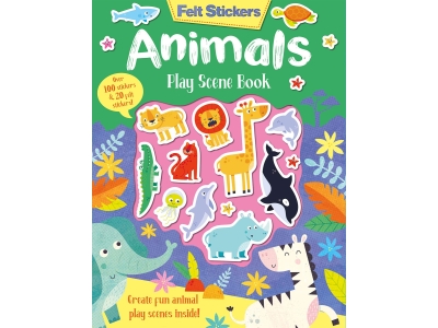 Felt Stickers Animals Play Scene Book
