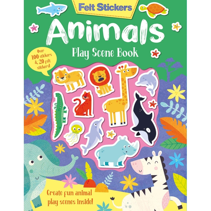 Felt Stickers Animals Play Scene Book