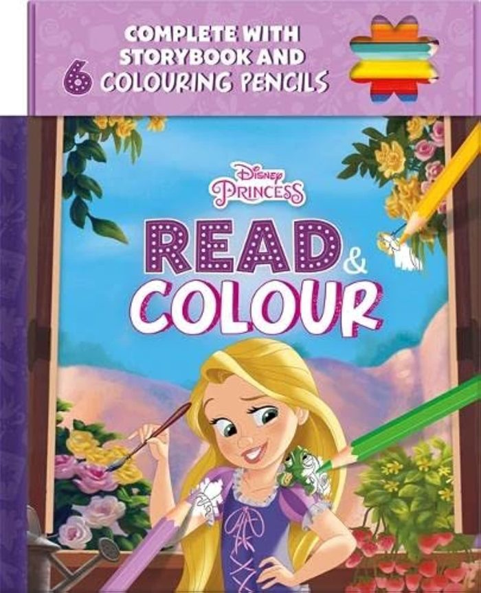 Disney Princess Rapunzel: Read & Colour