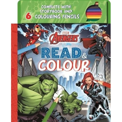Marvel Avengers Read & Colour